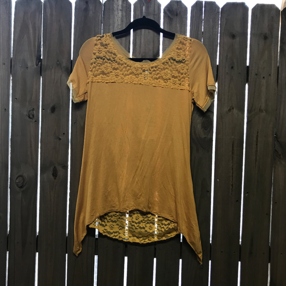 Mur Mur Yellow shirt Anthro BoHo Lagenlook BoHo